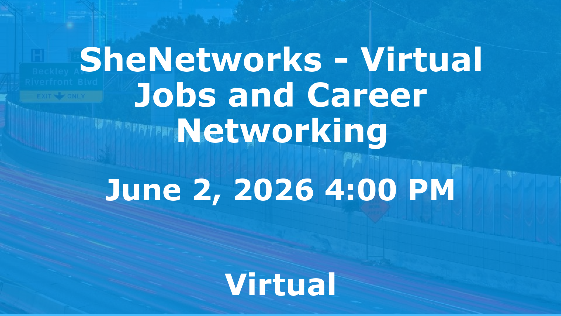 SheNetworks - Virtual Jobs and Career Networking event image